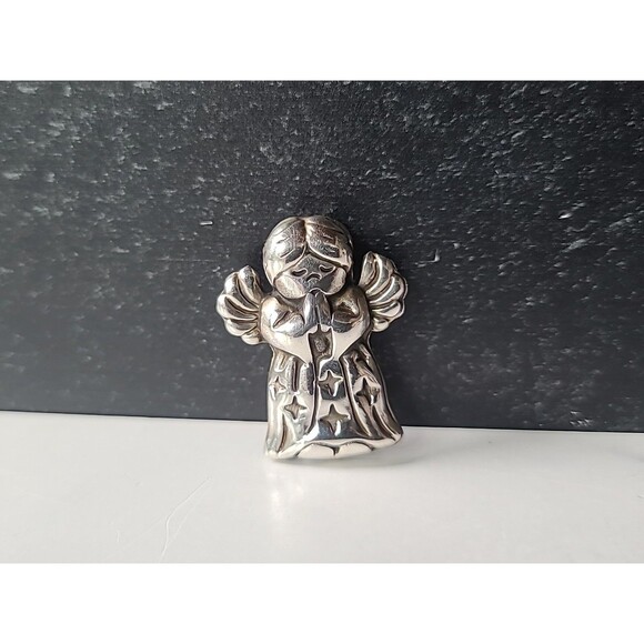 925 Sterling Silver Angel Brooch/Pendant Combo Vintage - Picture 2 of 10